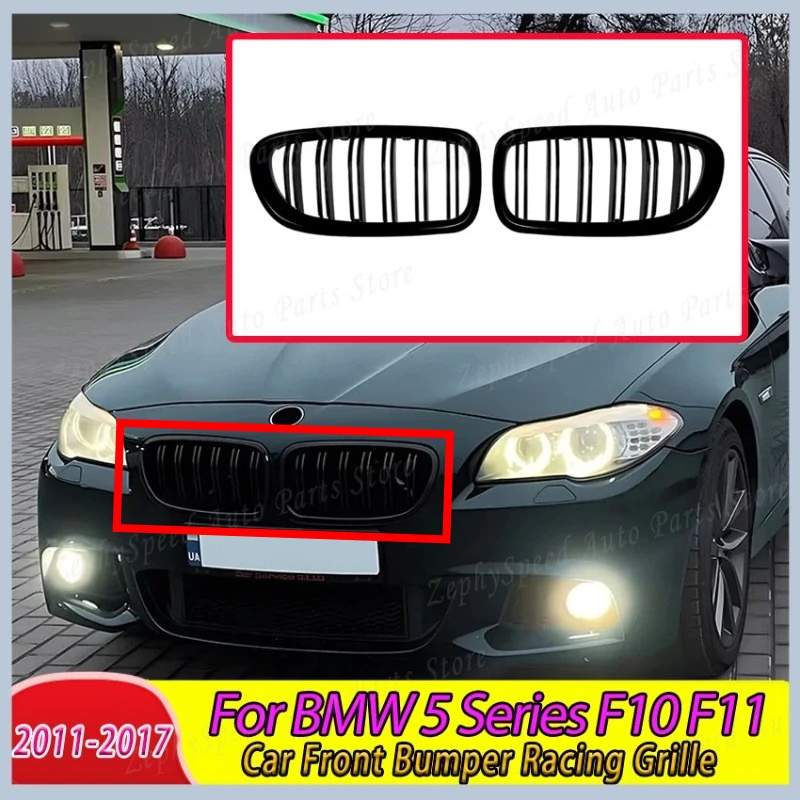 

Car Front Bumper Racing Grille For BMW 5 Series F10 F11 2011-2017 Radiator Mesh Hood Grilles Body Kit Tuning Auto Accessories