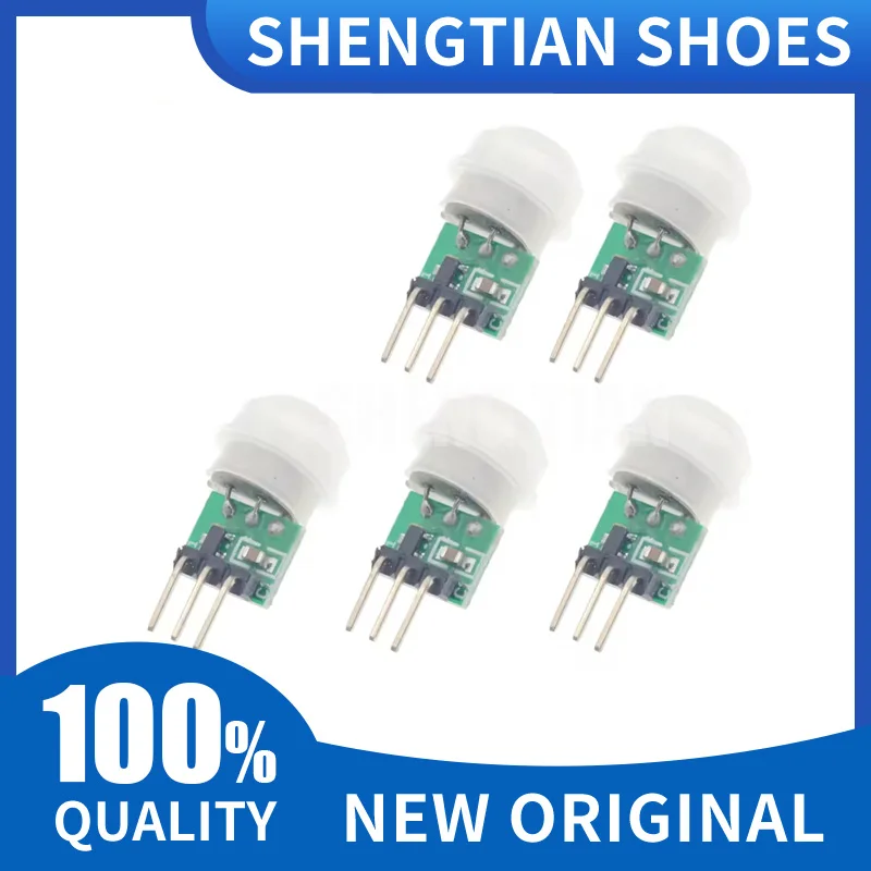1-10pcs Mini IR Infrared Pyroelectric PIR Body Motion Human Sensor Detector Module