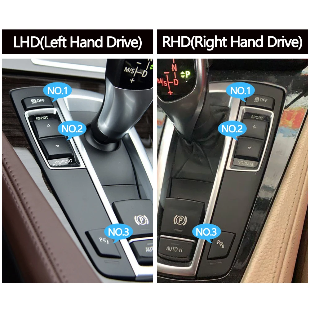 LHD RHD Car Antislip OFF Sport Comfort Model Radar Parking Switch Button For BMW 5 6 X3 X4 Series F10 F11 F06 F12 F13 F25 F26