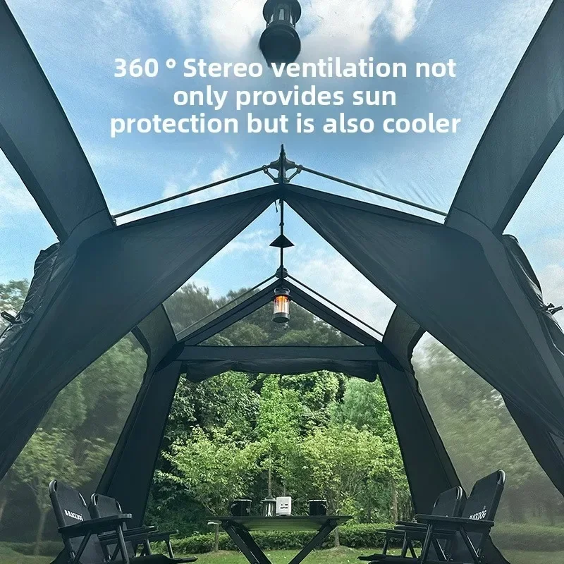 خيمة بلاك دوج أوتوماتيكية سريعة الفتح من الفينيل للتخييم في الهواء الطلق راي ستار بذور غرفتين وحماية أربعة أربعة حماية من الشمس