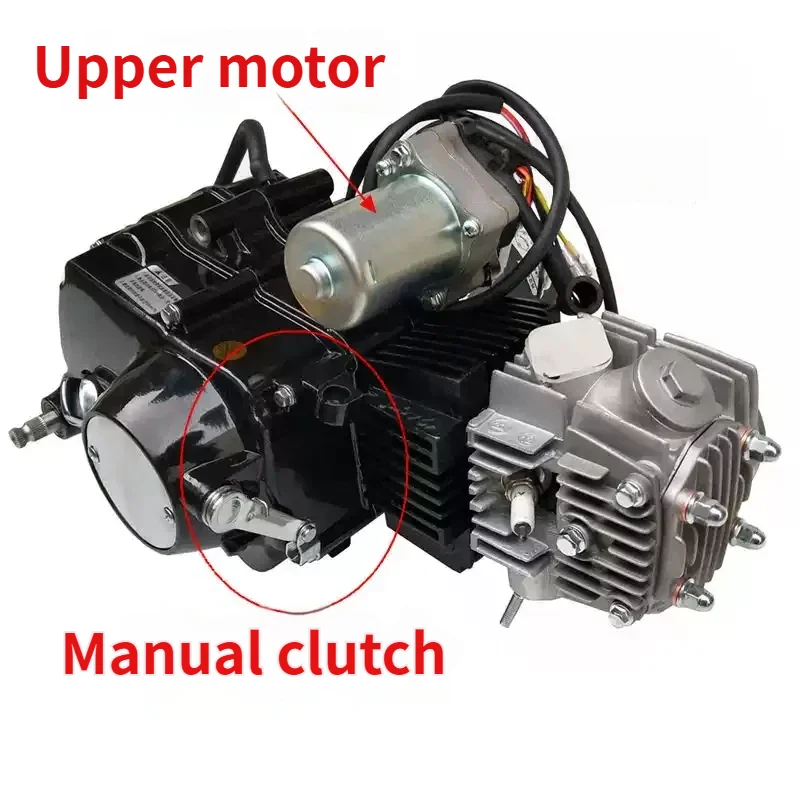 125cc motorcycle engine, supports foot start and electric start, equipped with manual clutch, stable power, reliable start, comp