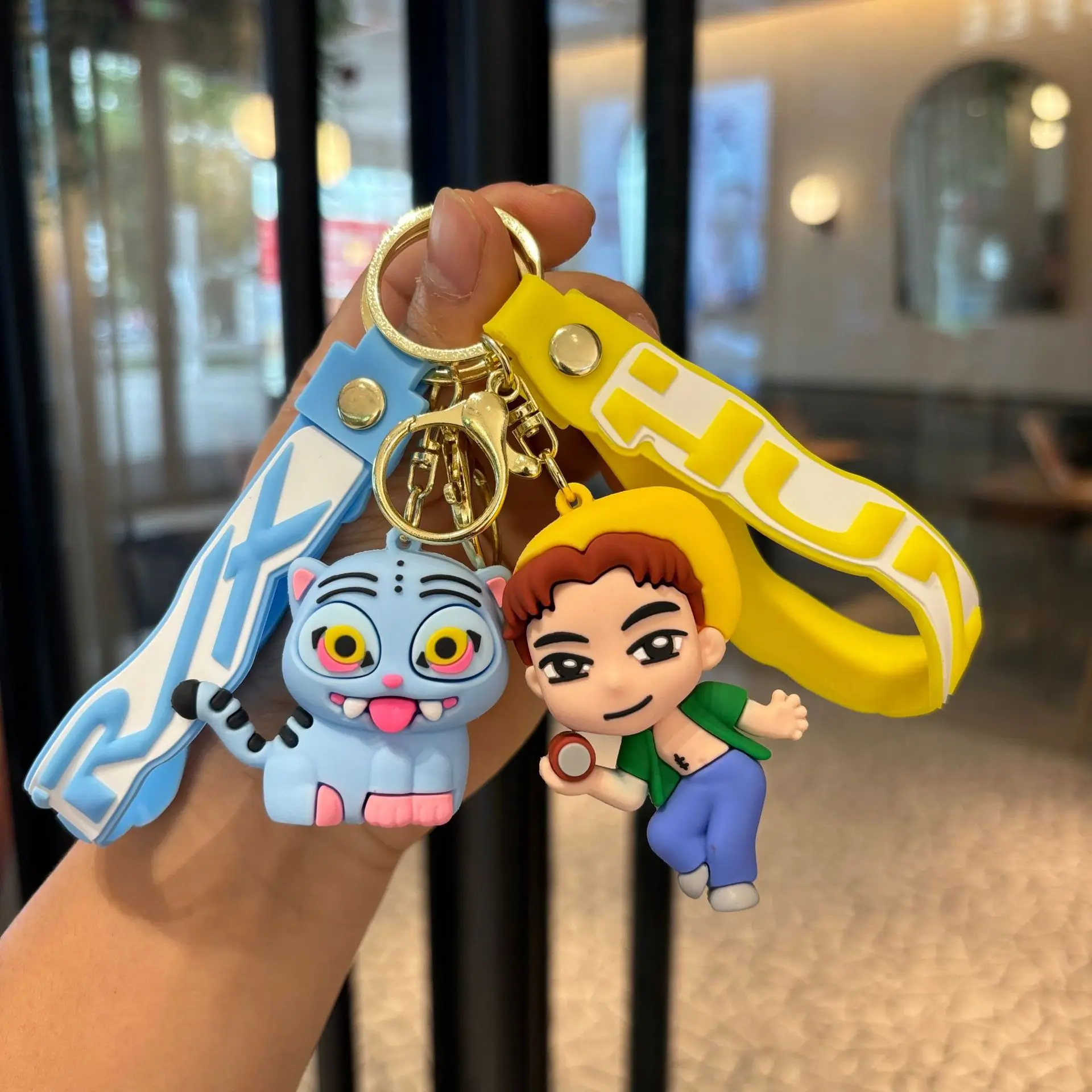 1-6PSC Neue PVC Weiche Gummi Hexe Jäger Schlüsselbund Rosa Prinzessin Spielzeug für Mädchen Grenzüberschreitende KPOP Zubehör Geschenk Großhandel