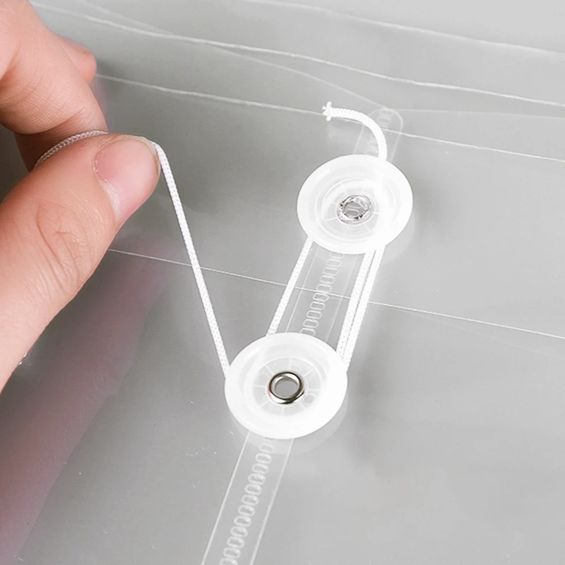 12 Pack Clear Plastic Envelopes Poly Envelopes Expandable Files Document Folders With Button & String Tie Closure A4
