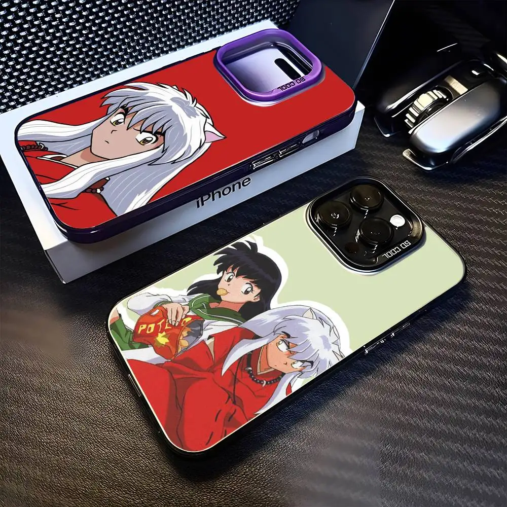 

Amine I-Inuyasha Phone Case For iPhone 16,15,14,13,12,11,Mini,Pro,MAX Purple Matte Shockproof Cover