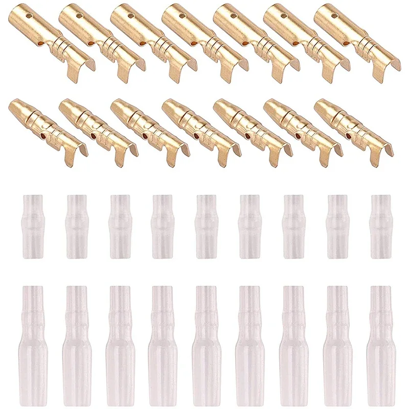 120pcs 3.9mm Bullet Connector Kit Fully Insulated Male Female Crimp Terminals for Automotive Motorcycle Wiring Repair