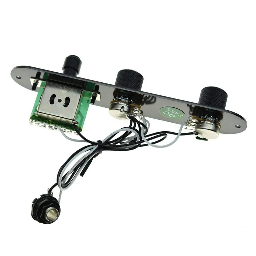 For Telecaster Style Prewired Control Plate with 3 Way Switch and Chrome Plated Control Pots Ready for Installation