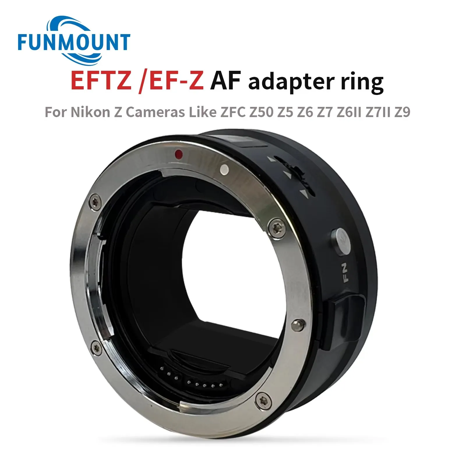 Funmount AF EFTZ Auto Focus EF-NZ สําหรับ Canon EF Mount เลนส์โอนกล้อง Nikon Z Mount Z50 Z30 ZFC ZF Z6II2 Z5 Z9 Z8 Z7 Z72