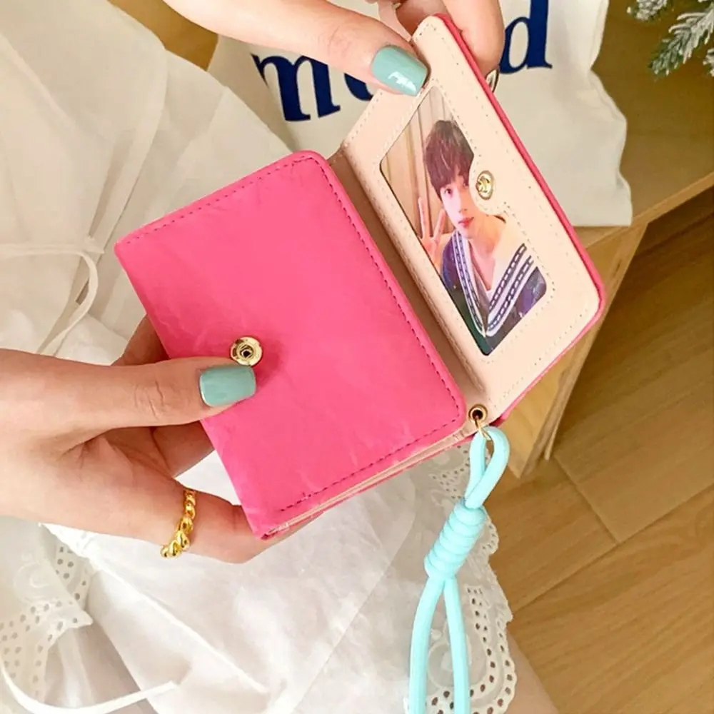 

Simple Korean Women's Wallet PU Leather Sweet Heart Short Wallet Multi-Cards Holder Fold Student Purse Lady/Girls