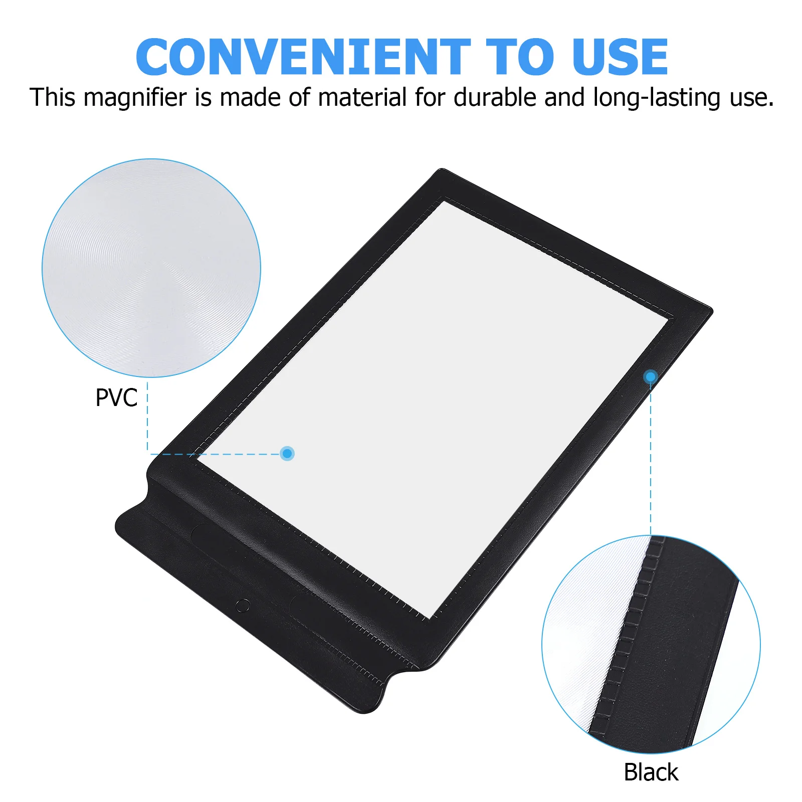 

1Pcs Handheld Magnifier Lightweight Large 3x Full Page Reading Magnifying Sheet Portable Reading Aid Lens for Seniors Desktop