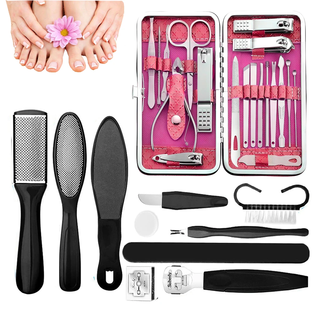 

Многофункциональный маникюрный набор из нержавеющей стали 29-в-1 для дома и путешествий. Прочные инструменты для ухода за ногтями с бесплатным спросом качества.