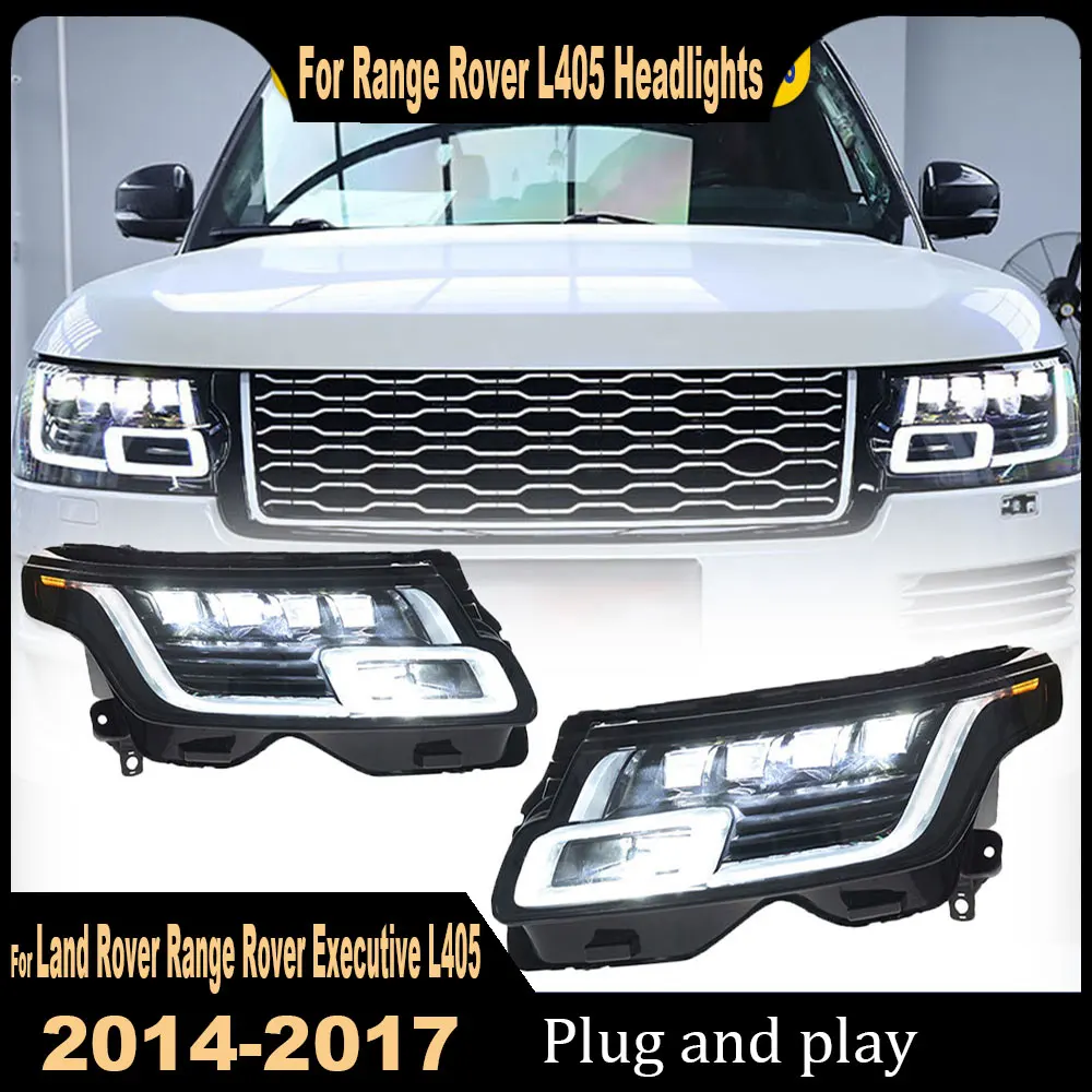 Car Full LED Headlights For Land Rover Range Rover L405 2014 2015 2016 2017 Accessories Front DRL Turn Signal Lights Assembly