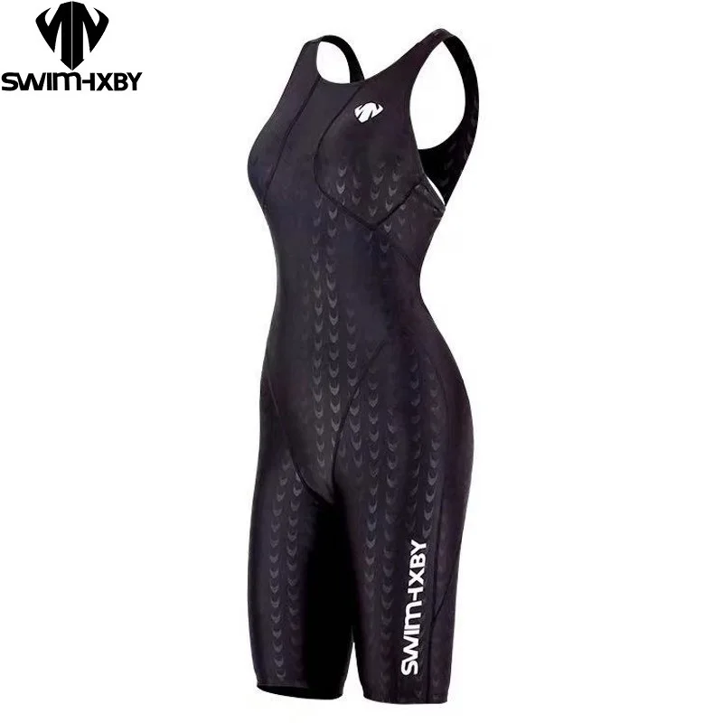 HXBY High quality Women Swimwear Professional Training Competition Waterproof Quick Dry One Piece Swimsuit Girl Bathing Suit