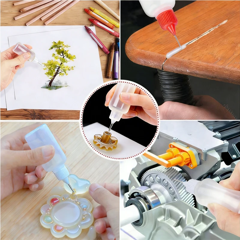 10Pcs 3/5/10/15/20/30/50/100ml Mini Plastic Dropper Bottles Steel Needle Tips Bottle E Liquid Vape Oils Squeezable Containers