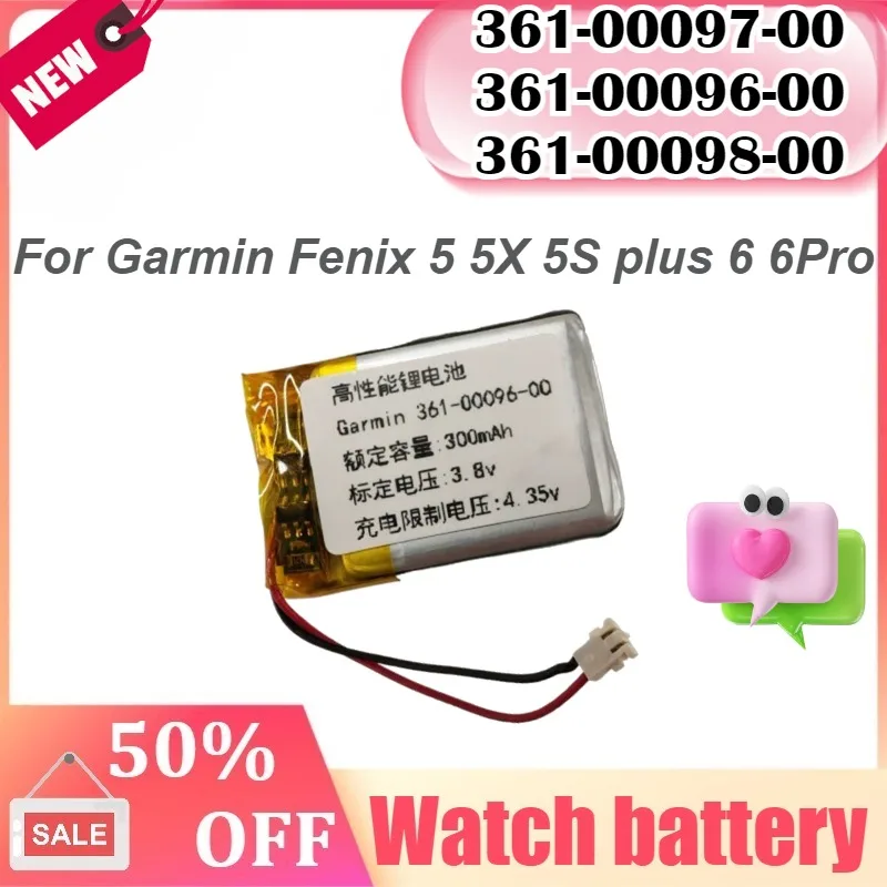 

361-00097-00 361-00096-00 361-00098-00 For Garmin Fenix 5 5X 5S plus 6 6Pro Forerunner 935 Batteries