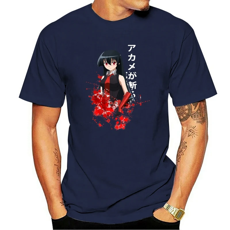 

2021 Hot Sale Anime Akame Ga Kill Printed O-neck Shirts Funny Comfortable T-Shirts Casual Cotton Oversized Daily Funny Tees Tops