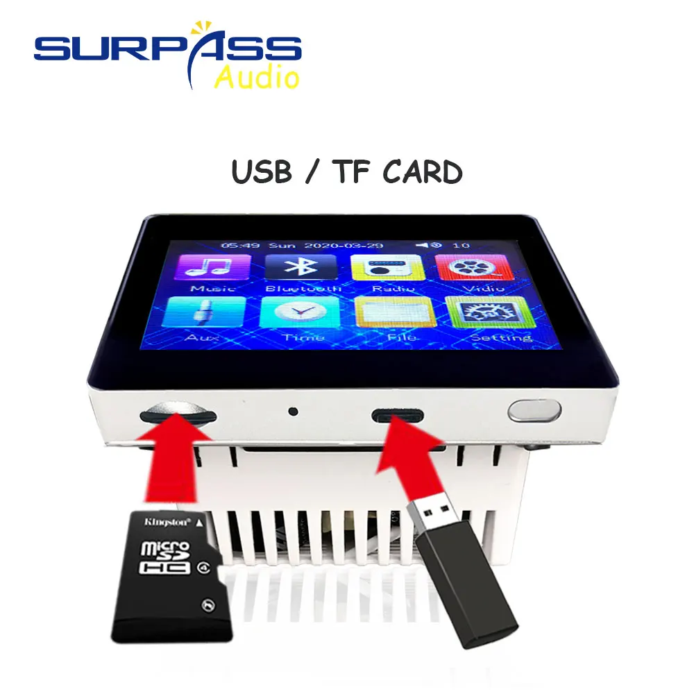 Home Theater System In Wall Amplifier Touch Screen Bluetooth Background Stereo Music Audio HiFi Music Player PA Ceiling Speaker