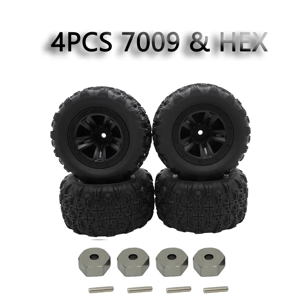 4 STUKS 85mm Skidproof Rubber Banden Wielen voor SCY 16101 16102 16103 Pro MJX Hyper Go 14210 16210 1/14 1/16 RC Monster Truck Banden