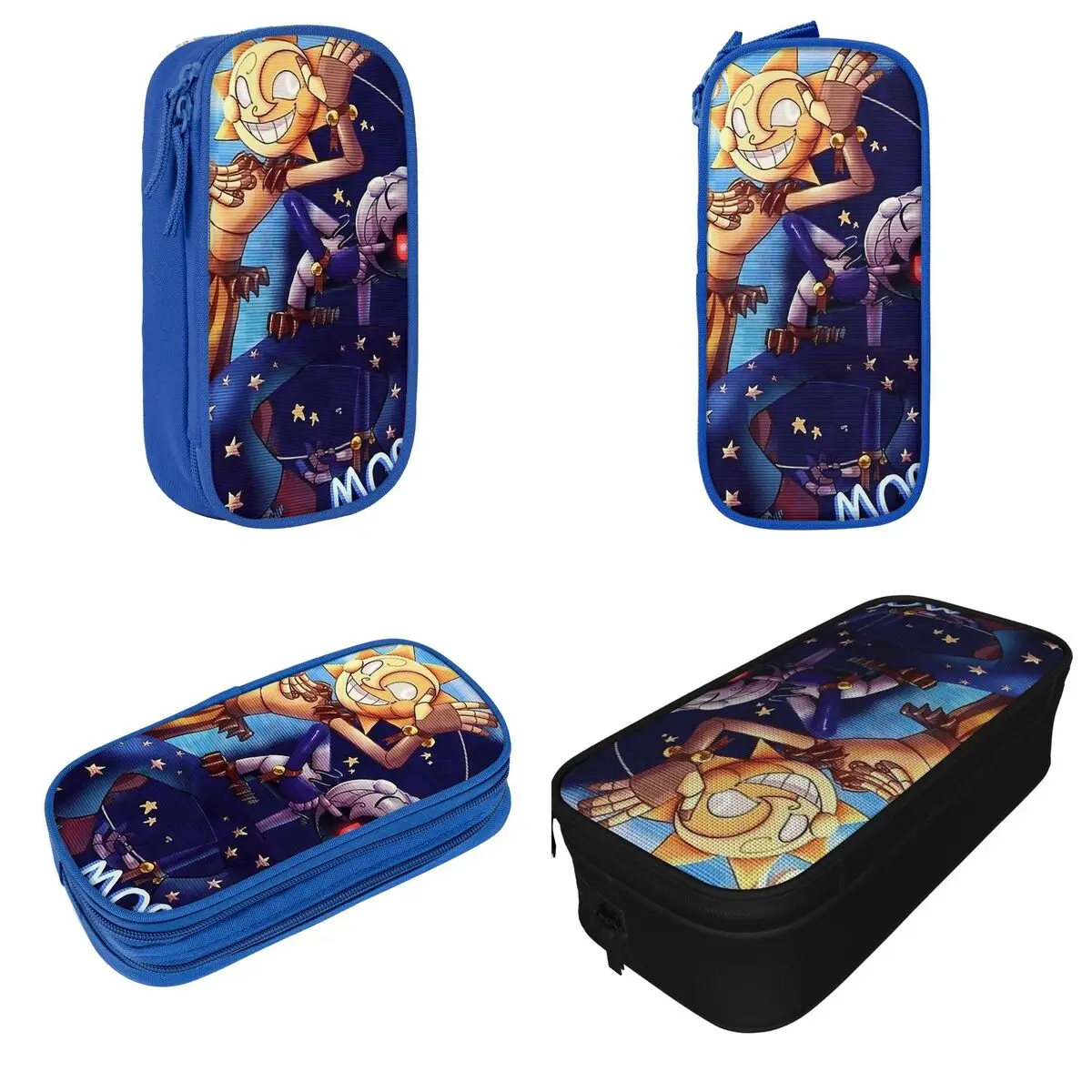 Imagem -02 - Sunnydrop Moondrop Fnaf Segurança Breach Pencil Case Caneta para Estudante Lápis Bolsas Material Escolar Papelaria Cosmética