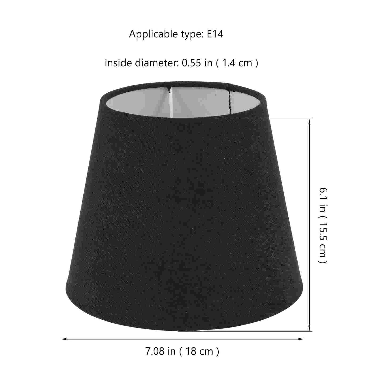 North European Style Fabric Lamp Shades E14 Cone Shape Table Lampshade Dustproof Lightweight Home Office Decor