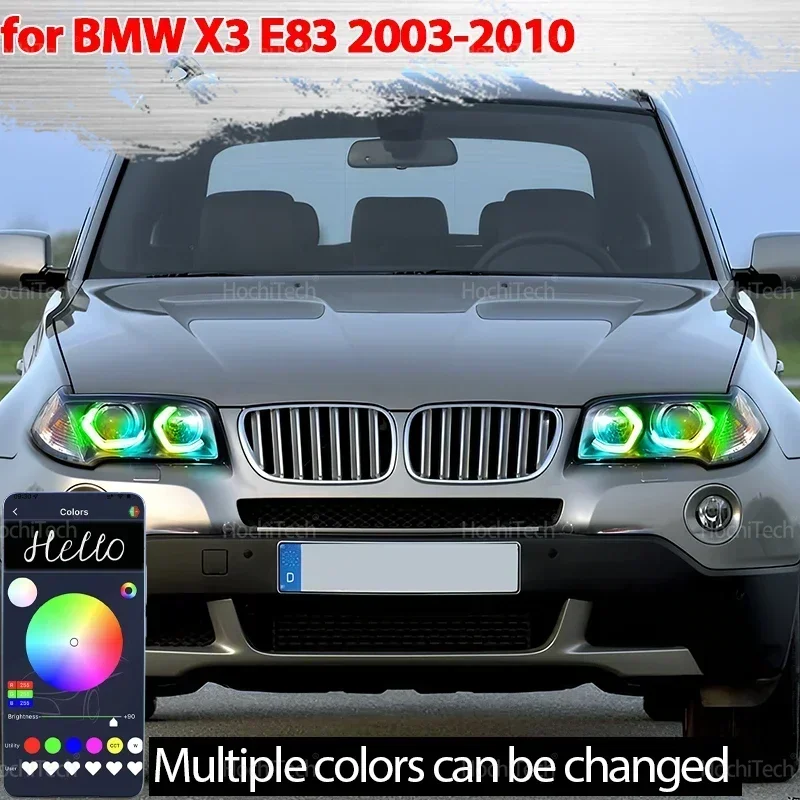 

For BMW X3 E83 2003-2010 XDrive25i 30i XDrive18d 20d 30d 35d M4 style Light Rings Turn signal flashing DRL LED Angel Eyes Kit