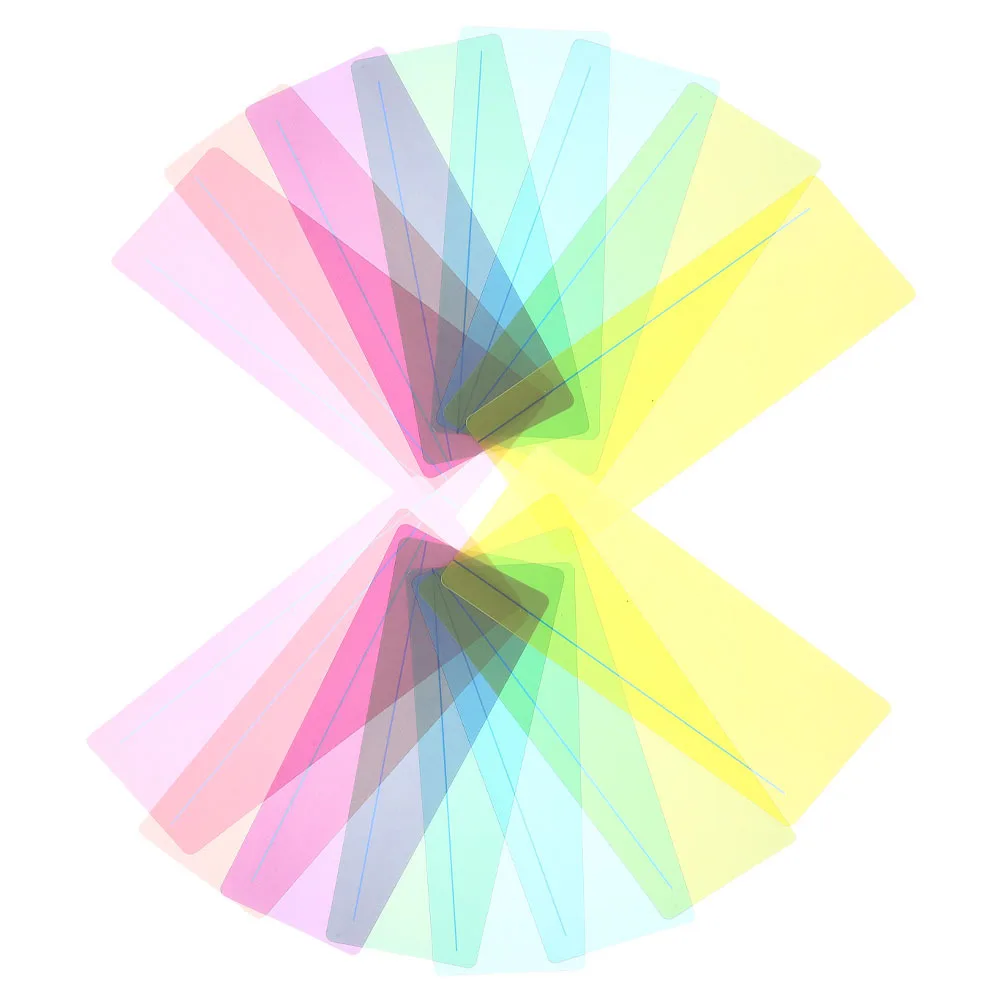 16Pcs Colored Reading Guide Strips Clear Overlays Bookmarks Student Highlight Strip Reading Tracking Marker Sentence Markers