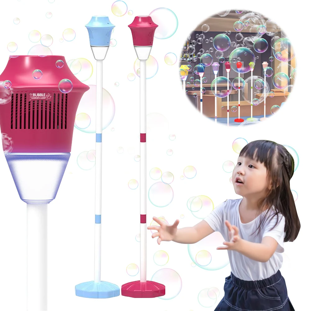 Bubble Machine with Lights & Music Automatic Bubble Blower Outdoor Bubble Maker for Kids Summer Outdoor Activity Party Birthday