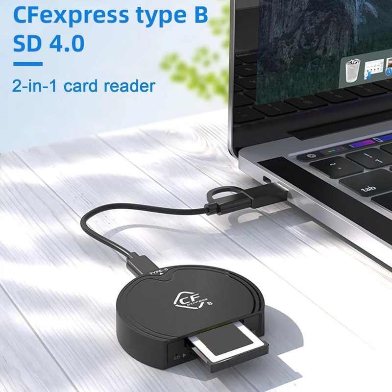 1Set Card Reader Cfexpress Type B/SD Memory Card Adapter USB3.2 Gen2 High Speed Card Reader 2 In 1