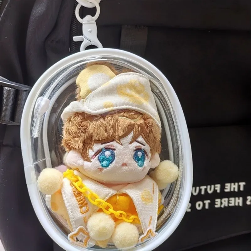 15cm Plushy Doll Storage Pouch Keychain Bag Transparent Dolls Display Pouch Storage Box Thicken Mystery Box Organizer Box