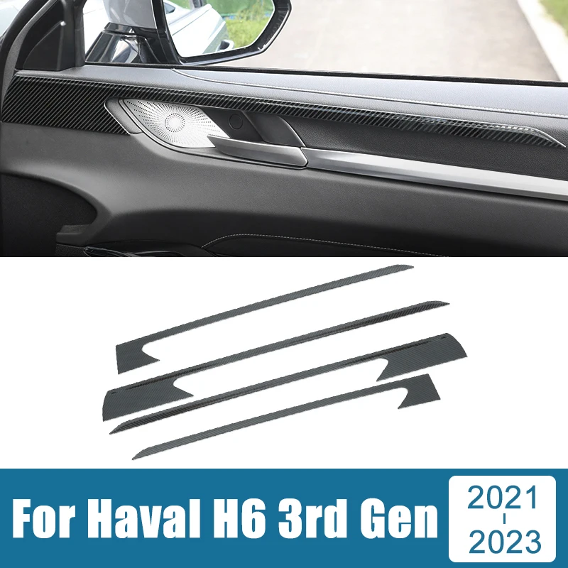 Stainless Steel Car Inner Door Board Handle Cover Panel Trim Decor Stickers For Haval H6 3rd Gen 2021 2022 2023 GT DHT-PHEV