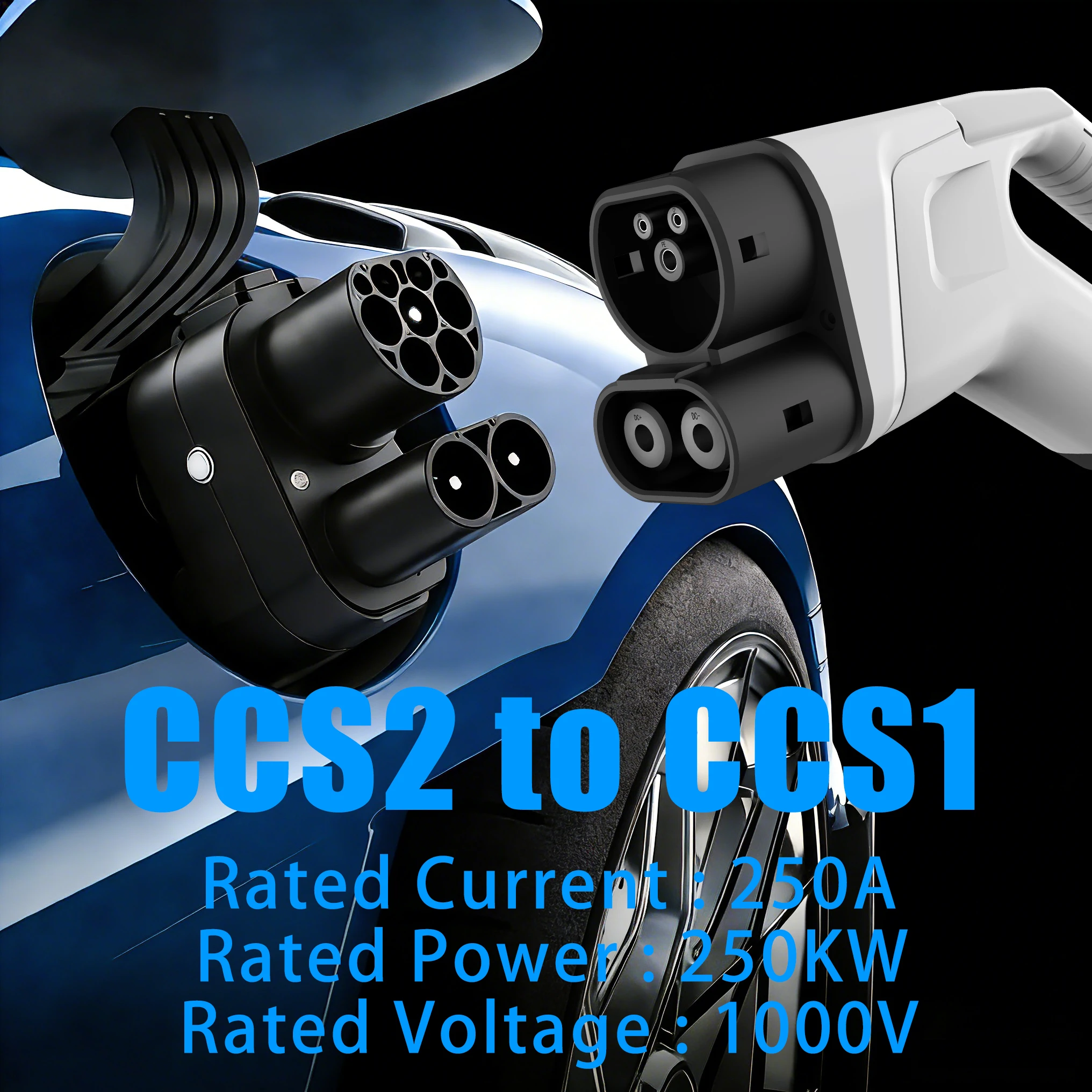อะแดปเตอร์ EV CCS2 เป็น CCS1 2 - Ccs2 To Ccs1 Fast Charge Adapter 250Kw บทวิจารณ์และราคา