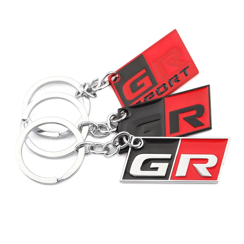 GR Sport Car Keychain Gazoo Racing Key Ring Chain For Toyota Corolla Supra 86 Yaris Prius Camry Tacoma Venza Tundra Rav4 Auris