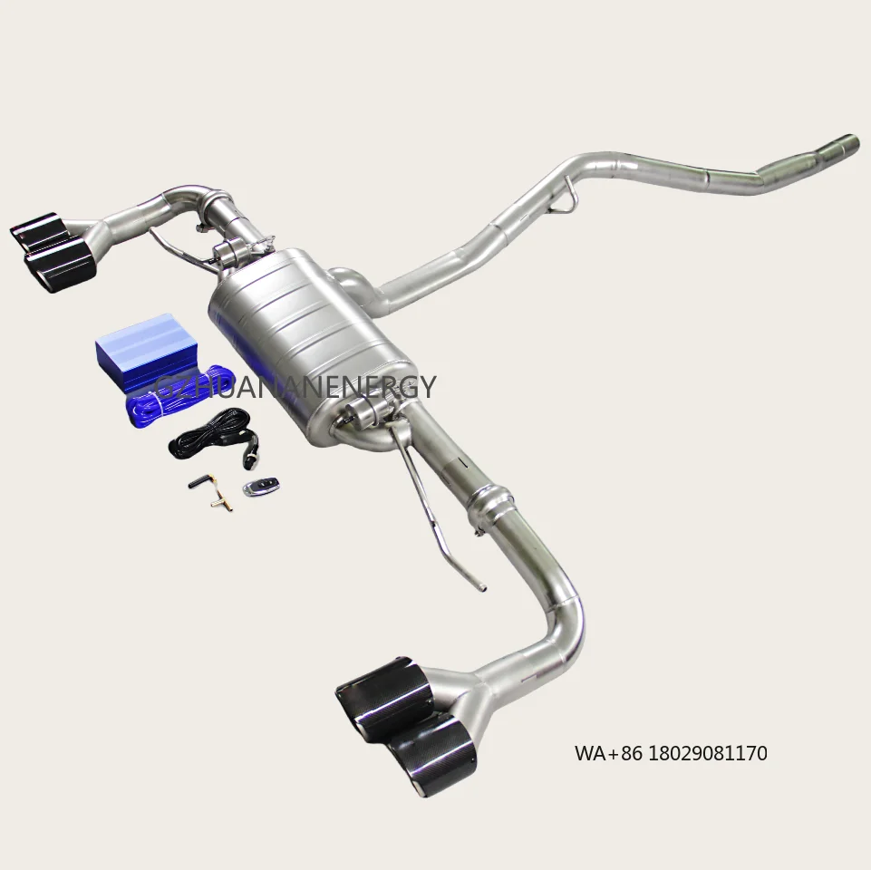 Factory Custom Exhaust System for  Q5 45 TFSI 2.0T Valvetronic Dual Mode Valved Muffler 304 Stainless Steel Tips Pipes