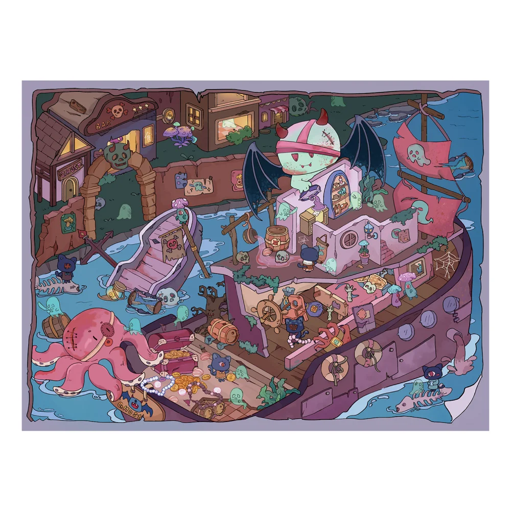 Card Lover 5 Pcs [Landscape Stickers 84.0 Series] Scene Stickers 3D Miniature Scene Tent Stickers Puzzle Stickers Material Kit