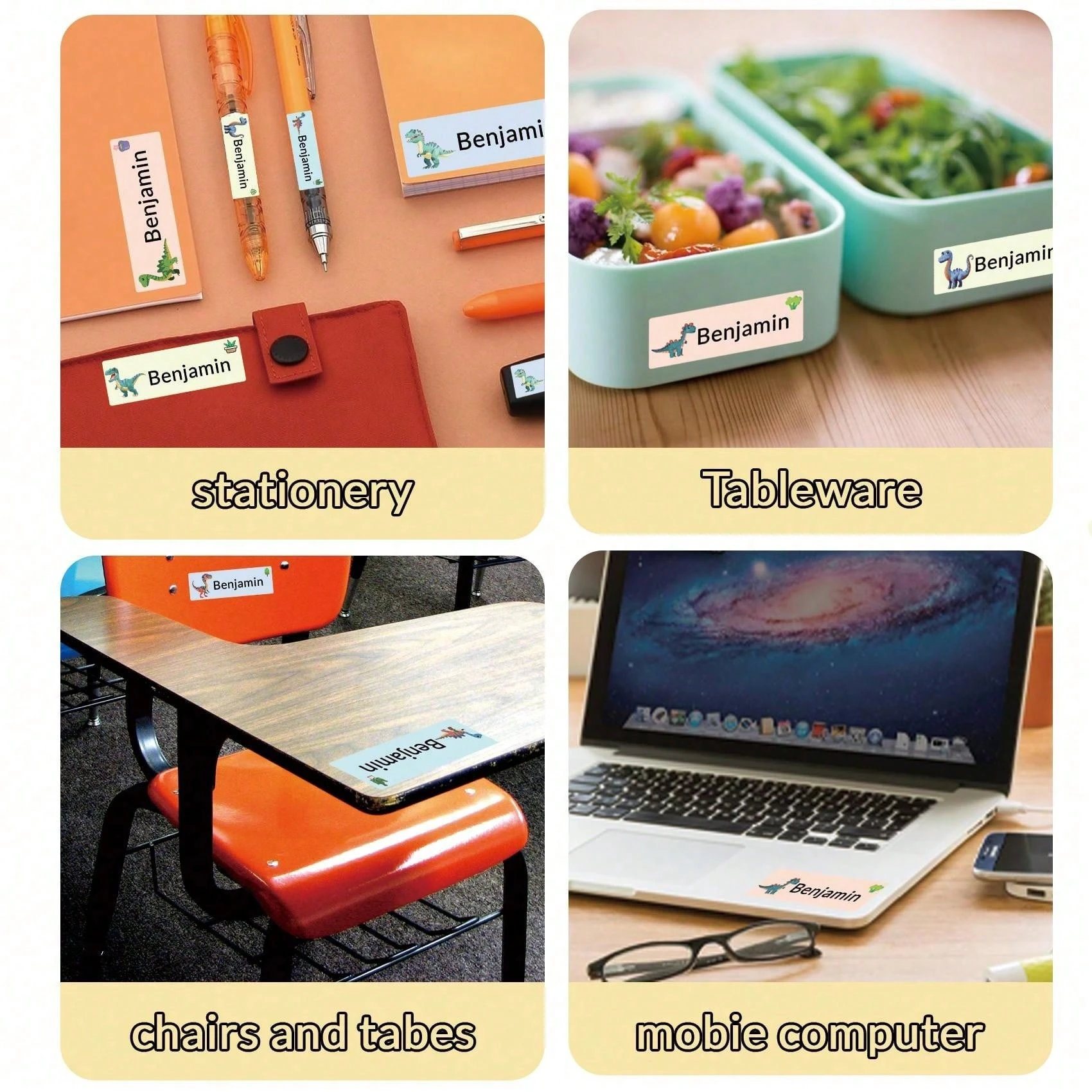 100-500Pcs Custom Animal Name Stickers, Waterproof Labels for Kids, Clothing, Gifts, School, Home, Office, Birthday, Family Use