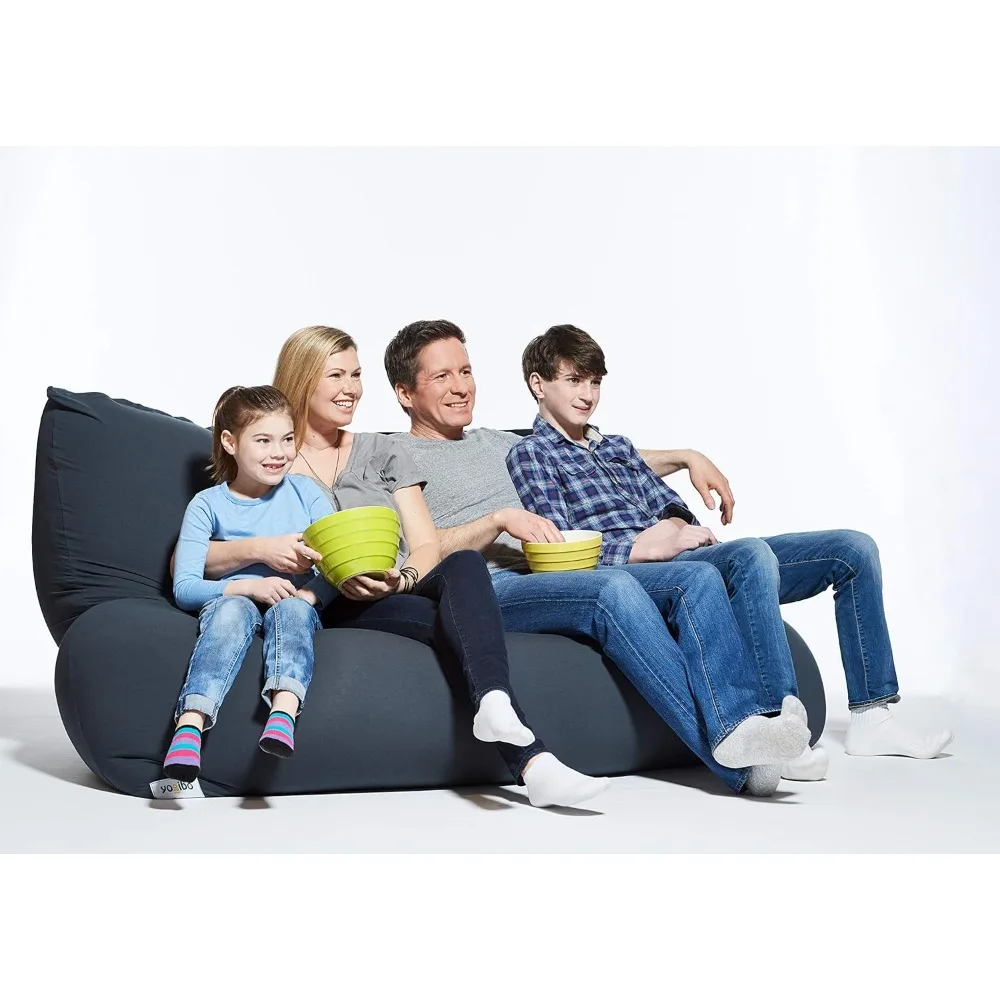 Double Oversized Bean Bag Chair, Beanbag Bed with a Washable Outer Cover, Cozy Sofa for Gaming, Reading, and Relaxing