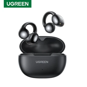 UGREEN 초이스 하이튠 S3 오픈 이어 클립, 무선 이어버드, 블루투스 스포츠 이어폰, 이어후크 및 이어 후크, 마이크 헤드폰 