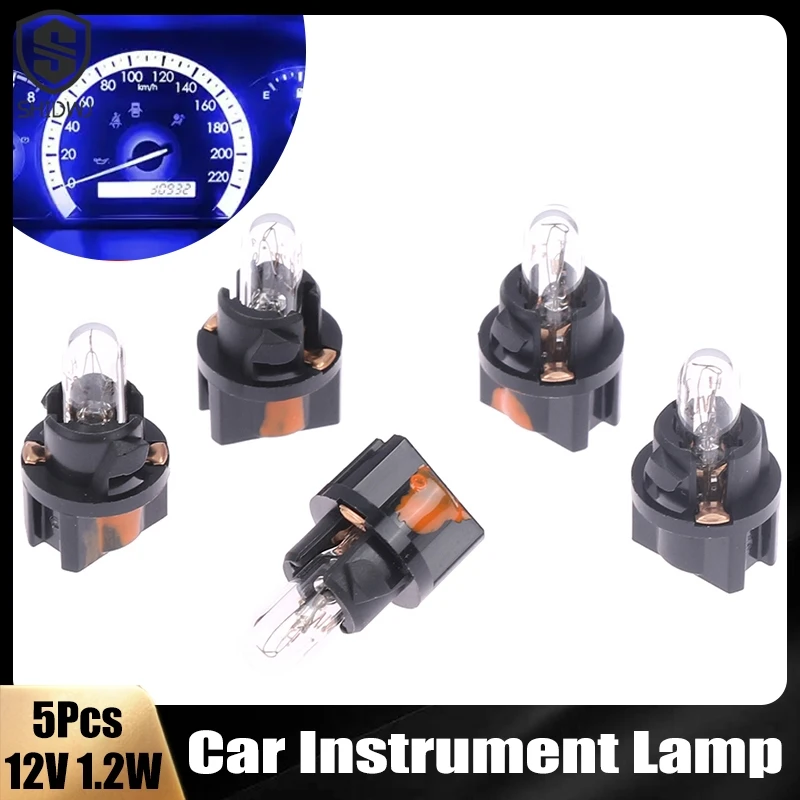 

5Pcs/lot High Quality Car Instrument Lamp For Toshiba 12V 1.2W V-2 Small Bulb Indicator Light Car Light Accessories