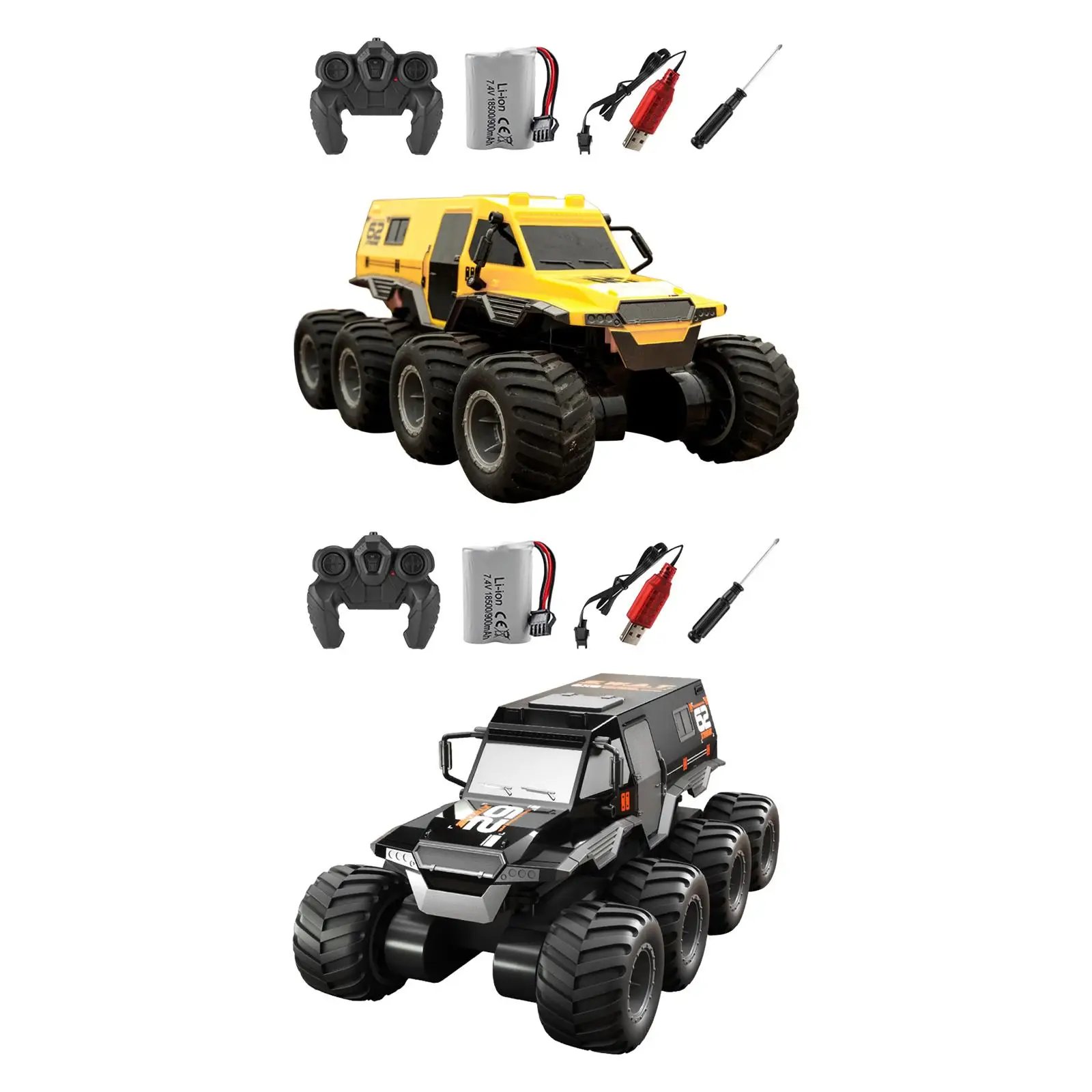 Electric RC Car Waterproof Stunt Car 360 Degree Rotation Amphibious Remote Control Car for Pool Indoor Garden Outside Ramp