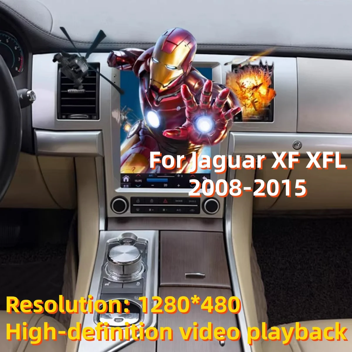 LHD Screen Automotive Multimedia Android 13 For JAGUAR XF 2008 2009 2010 2011 2012 2013 2014 2015 CAR GPS Stereo Radio Head Unit