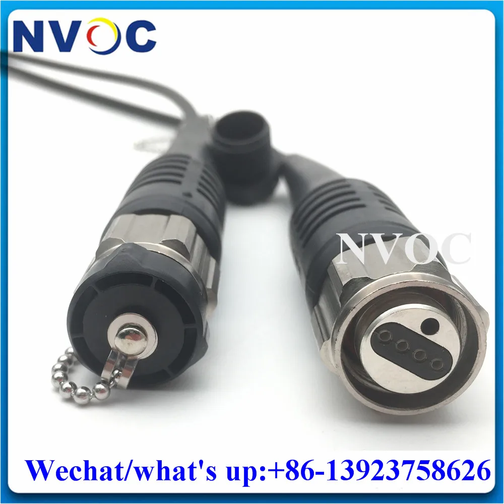 Imagem -03 - Cabo de Fibra para Multimodo Macho Redondo para Odc Táxi sem Carretel Om3300 4c Odc Quadrado f para lc Conector de 1m 100m Pcs