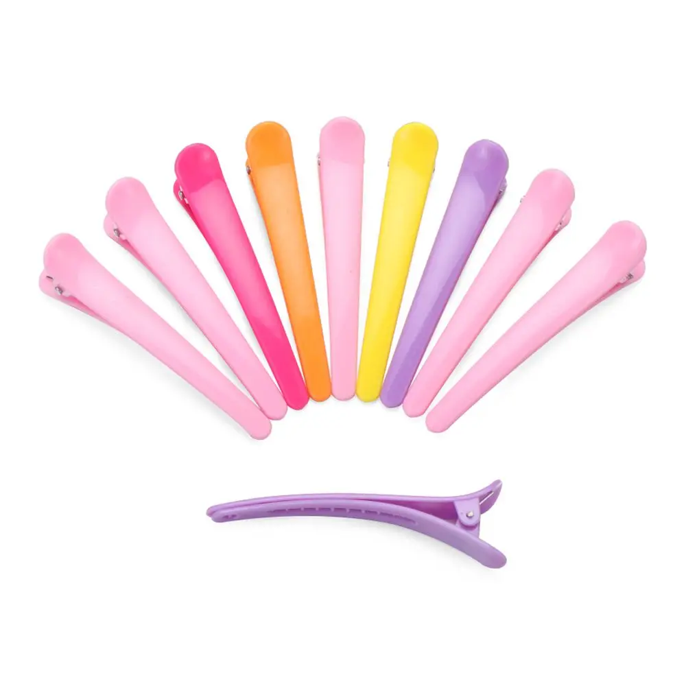 10Pcs 10Pcs Hairpins Hair Salon Washing Shower Barrette Salon Styling Hair Clips Section Clamps Basic Hair Clips