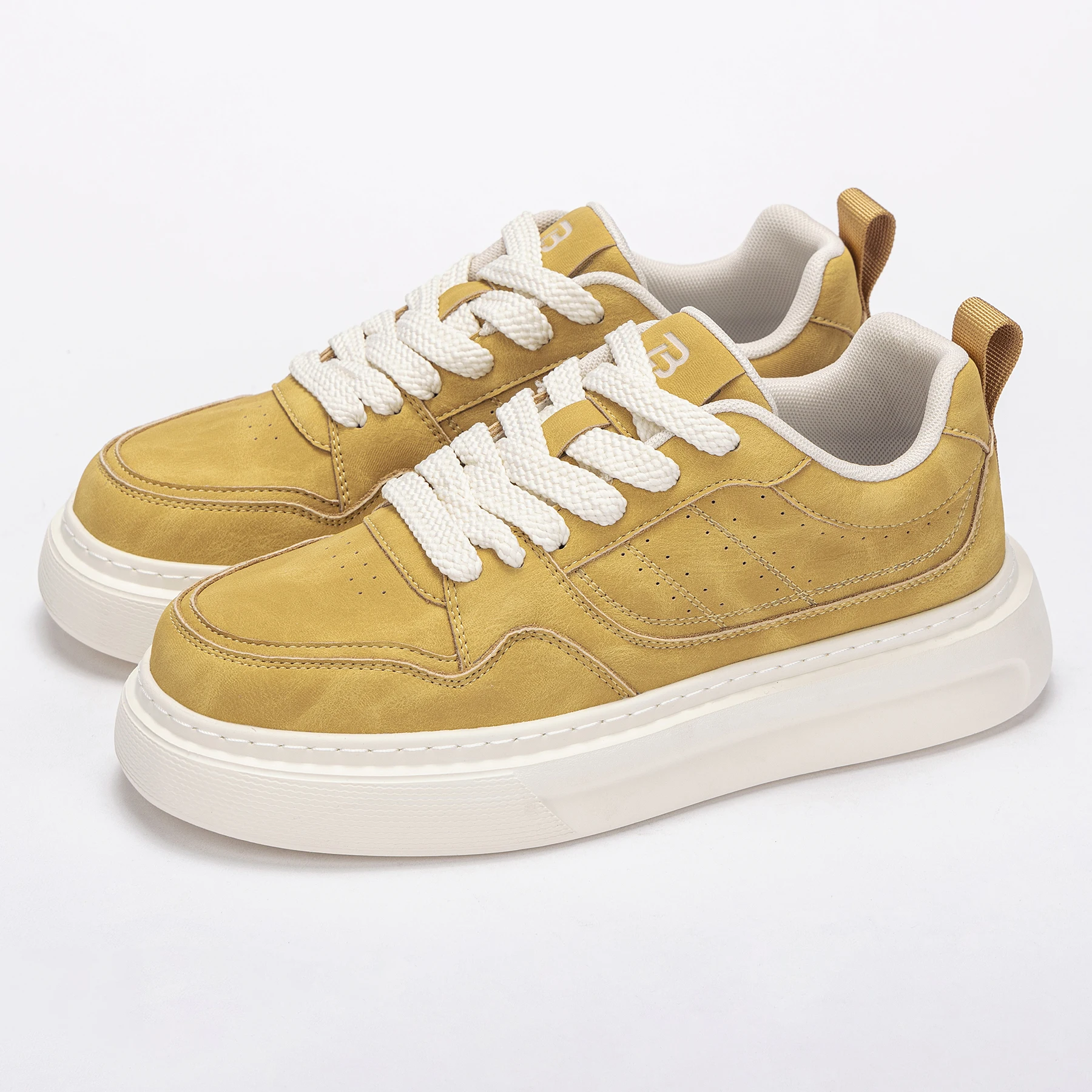 LBEL 2026 Zapatos Retro de Suela Gruesa para Hombre, Versátiles, con Cordones, Casuales, Cómodos, que Aumentan la Estatura, M...