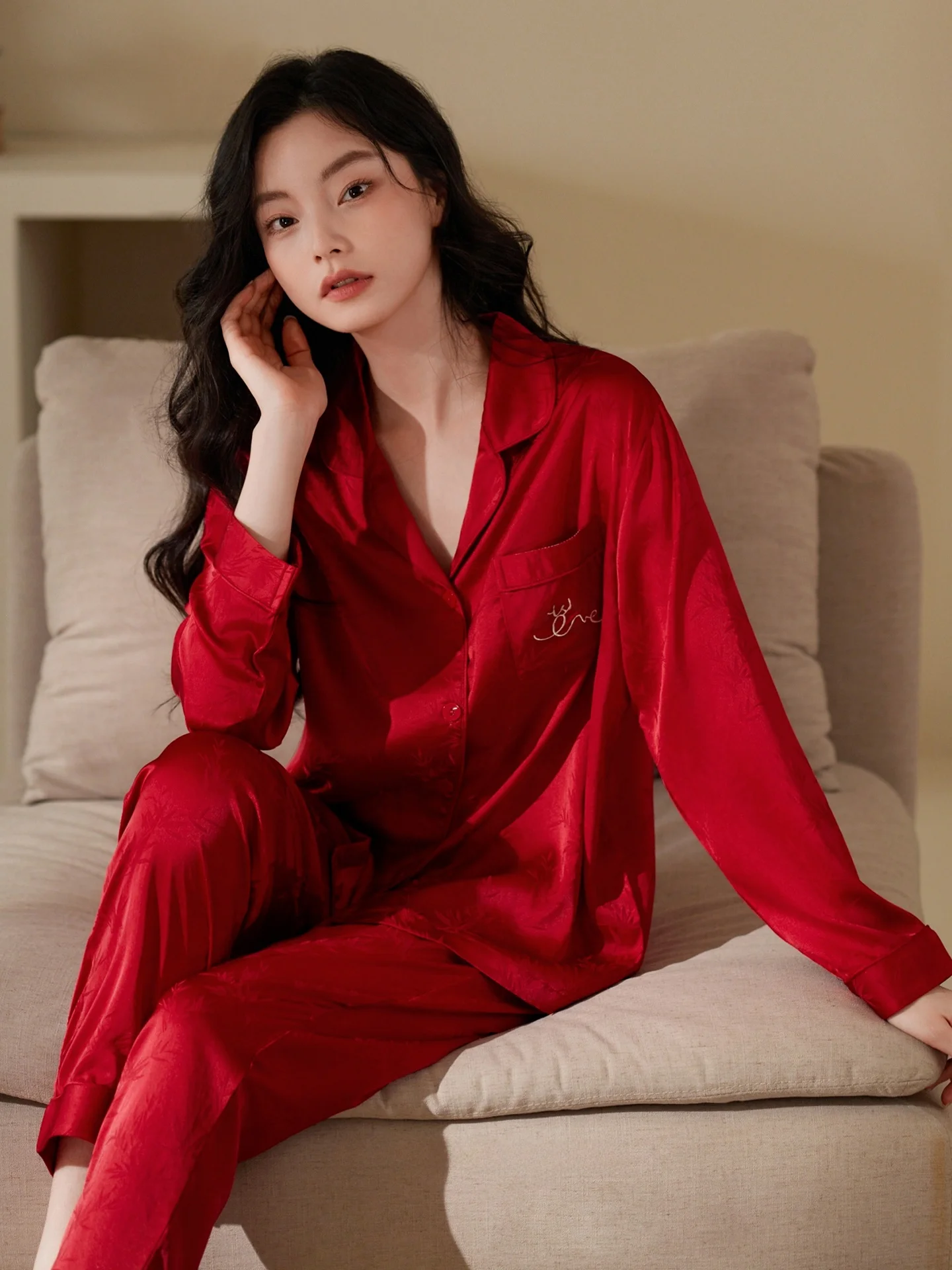 ice-silk-long-sve-spwear-for-women-spring-autumn-red-new-year-newlywed-simulation-silk-new-bride-home-clothes