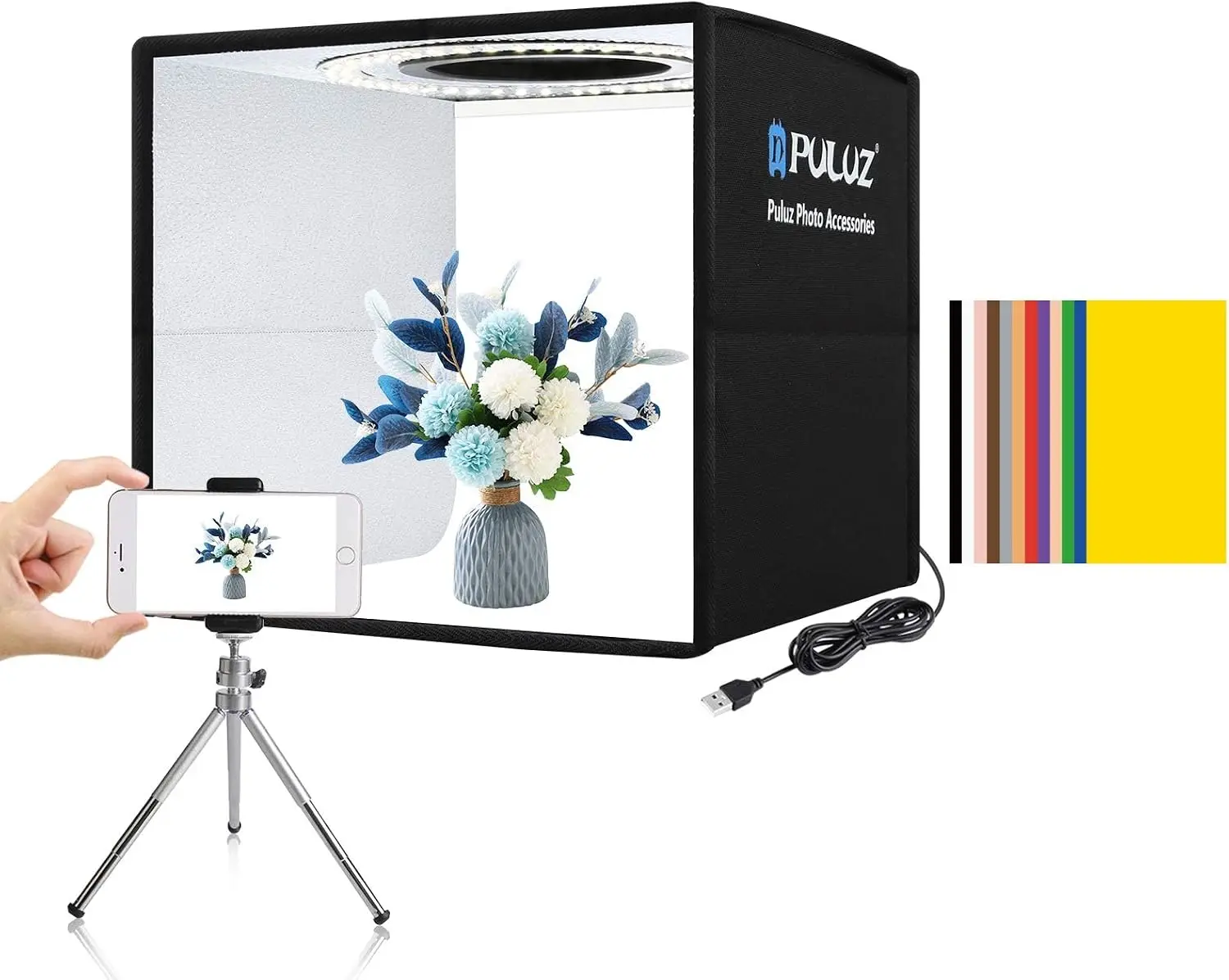 RGB LED Panel Video Light with APP Control, 800D Photography and Video Lighting Kit, 8 Scene Modes, CRI 97, 2-Pack for YouTube Studio, Gaming, Streaming, Conference