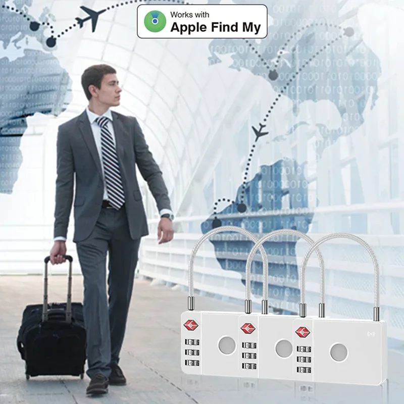 Luggage Bag Lock Resettable 3 Digit Padlock Combination Waterproof and Heavy Duty Combination Padlock Outdoor For Apple Find - view 5