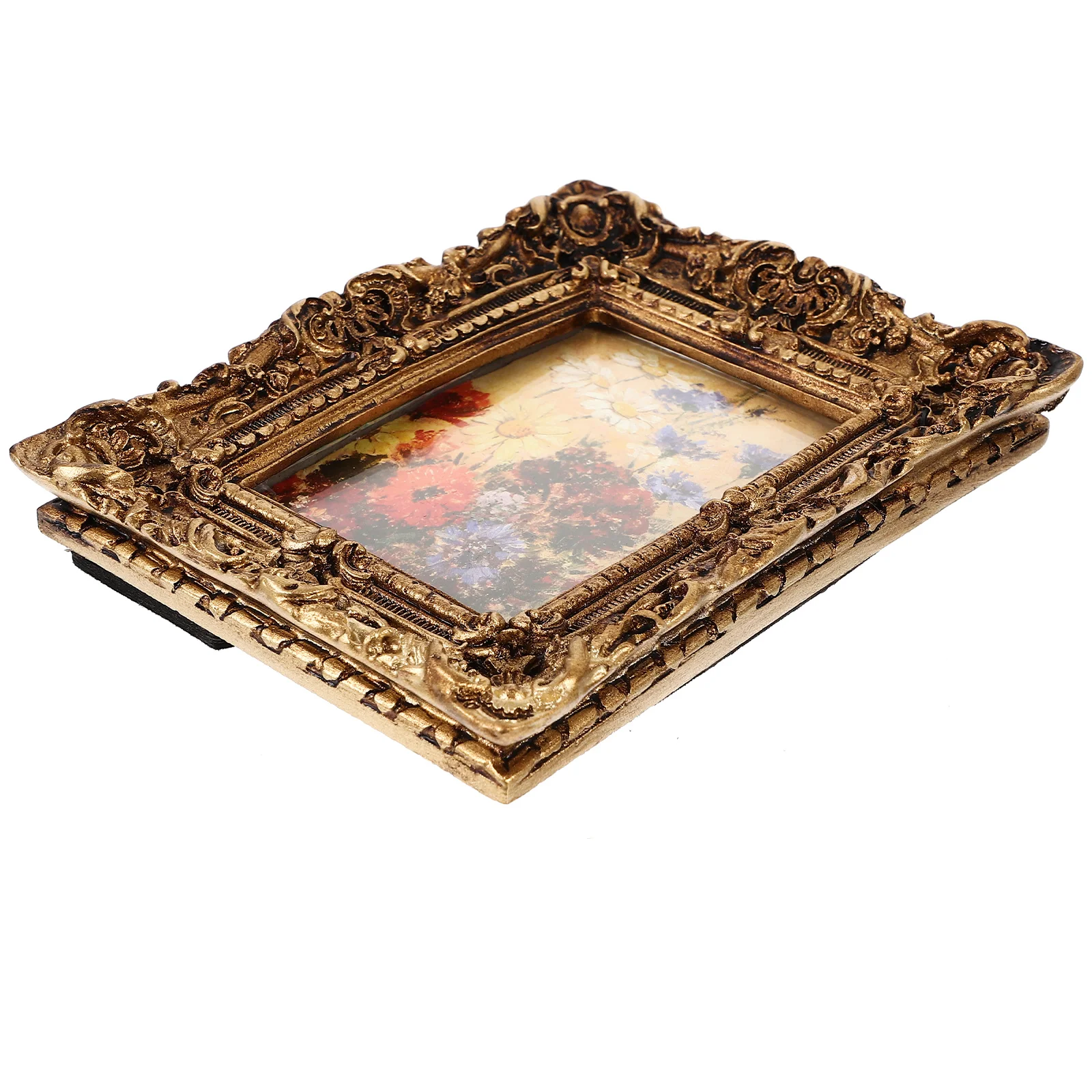 

Resin Photo Frame Picture Display Frames Small Vintage European Style Office Stand