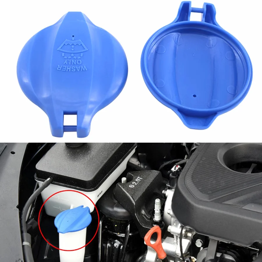 Wooeight 98623-3S000 Blue Plastic Windshield Washer Reservoir Bottle Lid Cap Cover Fit For Kia Hyundai Sonata Azera Rohens Coupe