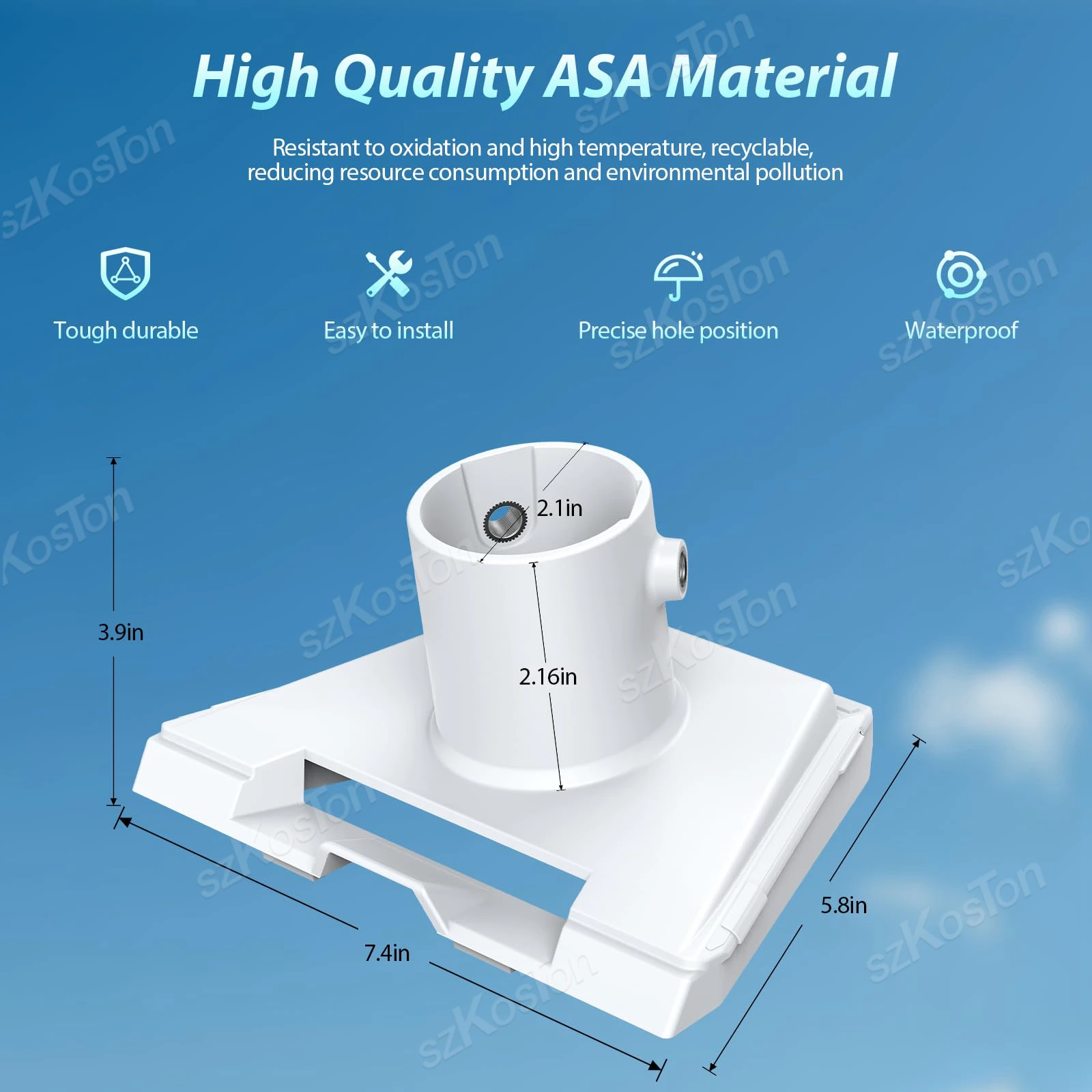Pipe Adapter Compatible with Starlink Gen 3 Standard Antenna Pole Mount Kit for Starlink V3 Kickstand Dishy Pipe Adapter