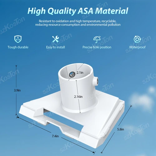 Imagen 2 del producto Adaptador de tubo Compatible con Starlink Gen 3 Kit de montaje en poste de antena estándar para adaptador de tubo Dishy de soporte Starlink V3