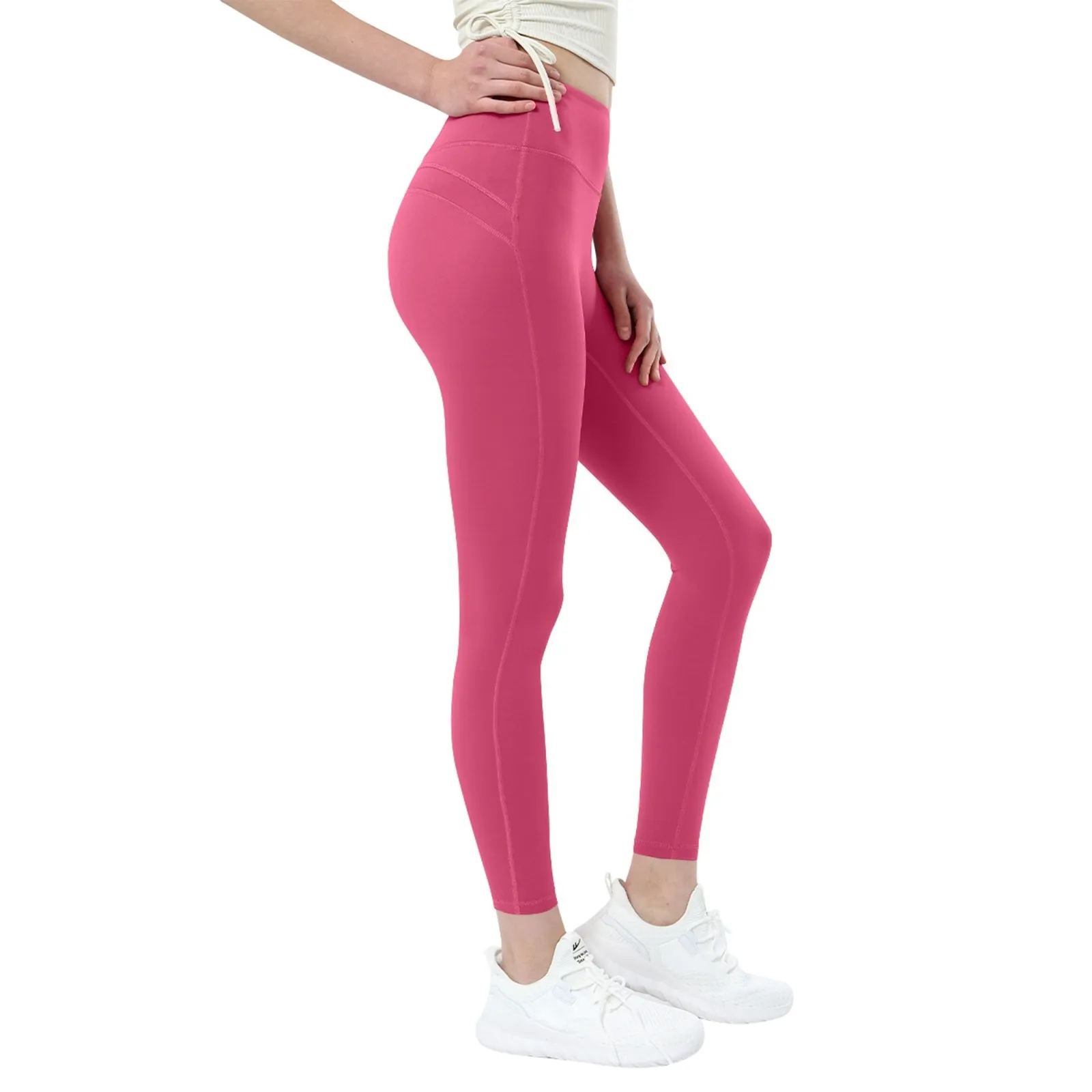 

Yoga Nine-Point Pants T-Less Awkward Line Peach Butt Fitness Pants Classic Solid Quick-Drying Sports Butt-Beautiful Pants